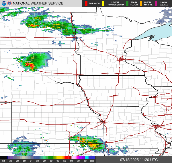 Weather radar map